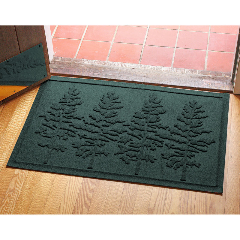 WaterHog Fir Forest 23 in. x 35 in. Indoor Outdoor Doormat, Evergreen