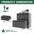 2 Drawer Lateral File Cabinet With Lock, Metal Lateral Filing Cabinet, Living Room Cabinet-977620624