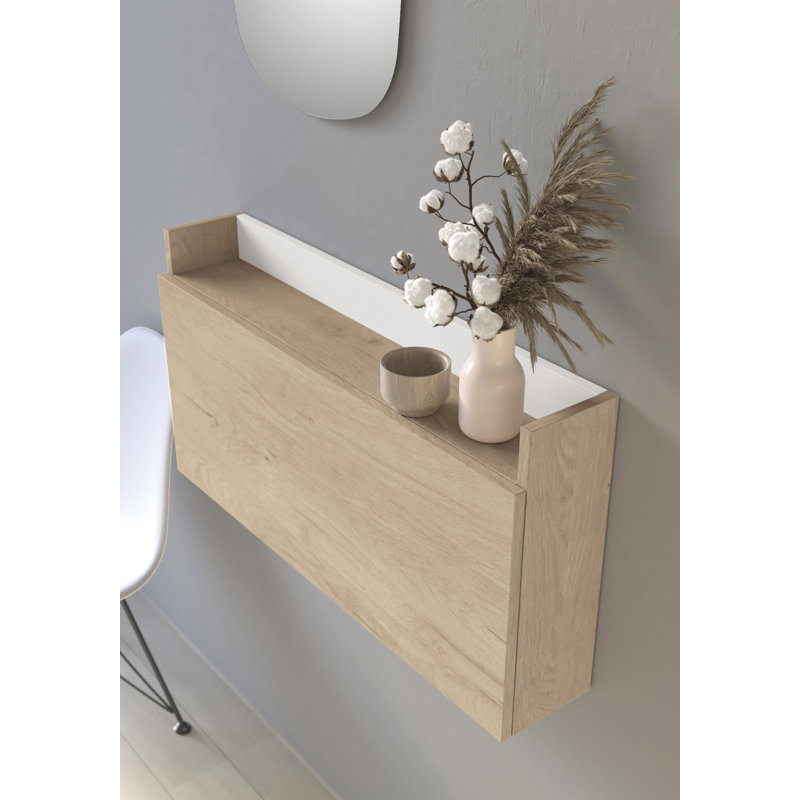 Caramie Writing Desk, Light Oak/White