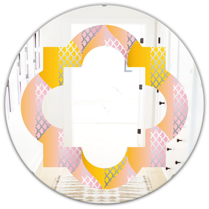 Miroir mural quadrilobe grid i éclectique, H 24 po x l 24 po