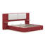 Lit plateforme tapissier avec panneau, coins arrondis doux anti-collision-120877471-120877470