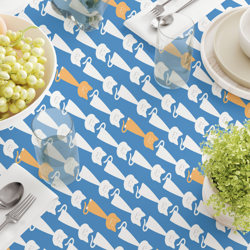 Round Cotton Twill Tablecloth