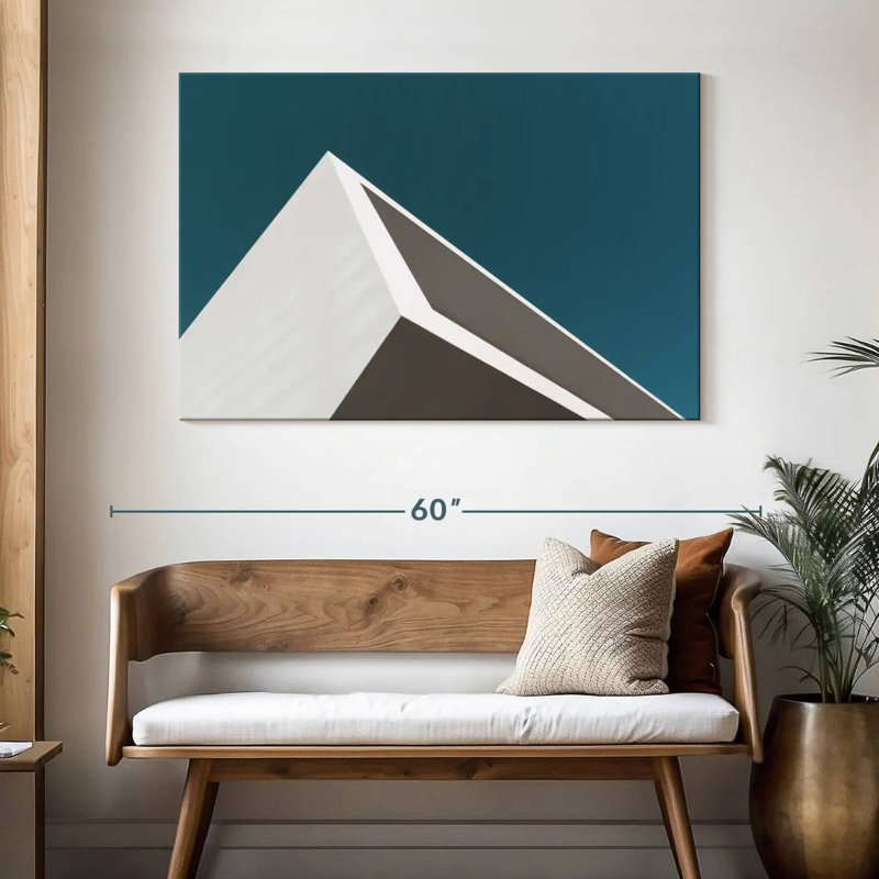 Lilie, coin de bâtiment géométrique, H 32 po x l 48 po