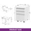 Carreiro 3 Drawer Office storage unit,Steel Filing Cabinet-2062572320