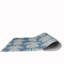 Tapis floral bleu / blanc tissé à plat-68848012