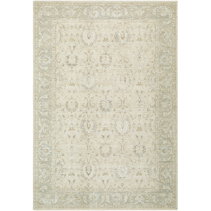 Landwehr Machine Woven Area Rug, Rectangle 9' x 12'2", Beige/Green