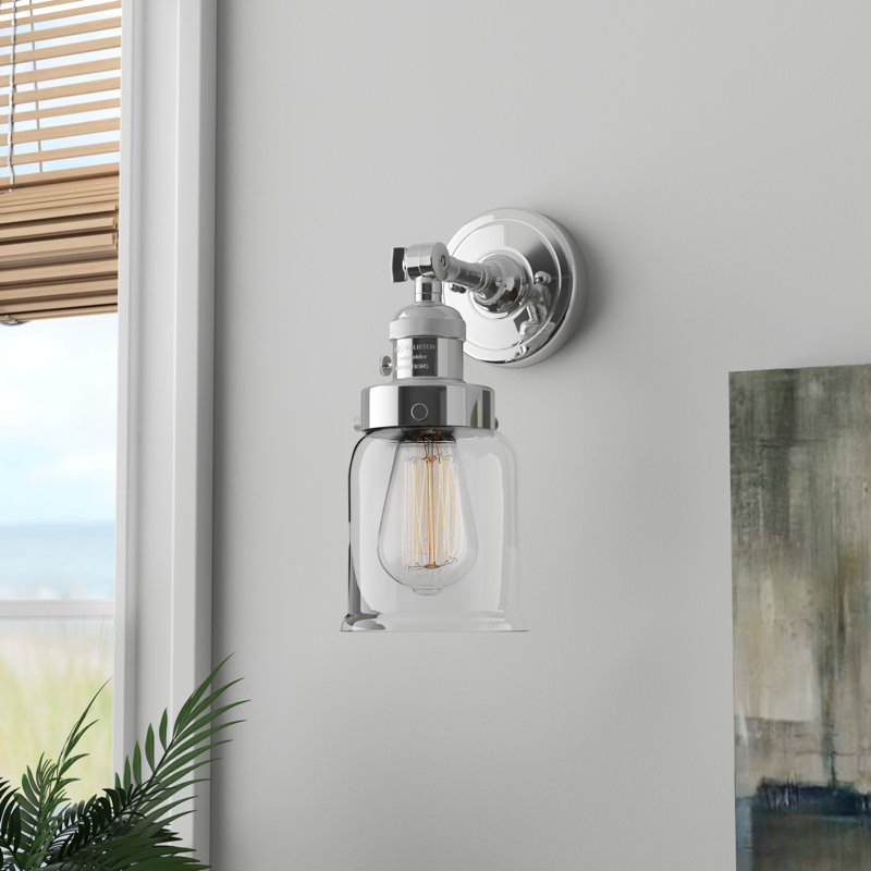 Bell - 1 Light 5" Sconce, Polished Chrome, Clear, Bulb Not Included
