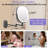 Oval Modern Metal Magnifying Rechargeable LED Wall Mounted Bathroom Vanity Makeup Mirror, Black-1434010236-1415188147