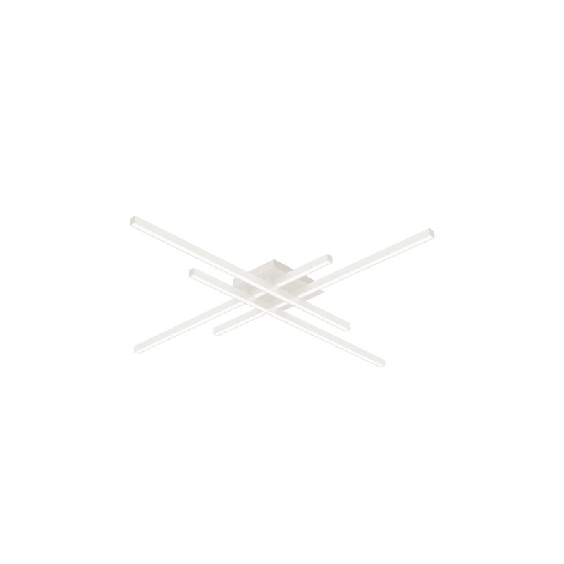 White Aluminum Modern LED Flush Mount Light