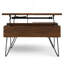 Table basse carrée à plateau relevable en bois massif de 32 po Hunter-426634250