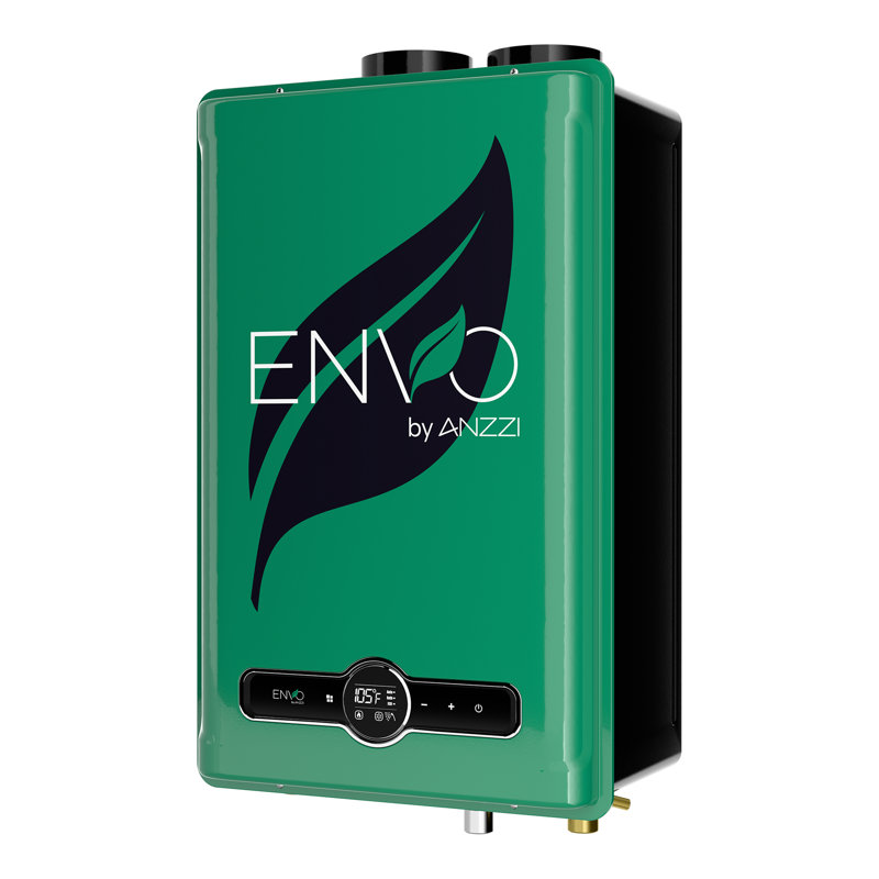 Chauffe-eau sans réservoir ENVO 199 000 BTU avec échangeur de chaleur en cuivre et caractéristiques de sécurité, Gaz naturel