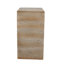 Table d'appoint arquée 16,3 x 12,2 x 22,6 moderne au fini travertin