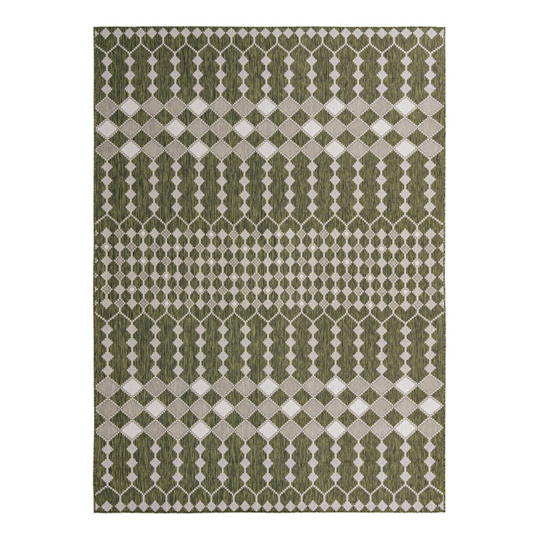 Green Traliccio Indoor/Outdoor Trellis Rug