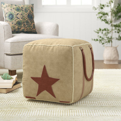 Pouf carré géométrique de 20,2 po de large Vaché