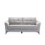 Ensemble de canapé-lit en tissu tissé gris clair Carlotta