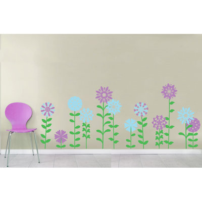 Décalcomanie murale en vinyle fleur