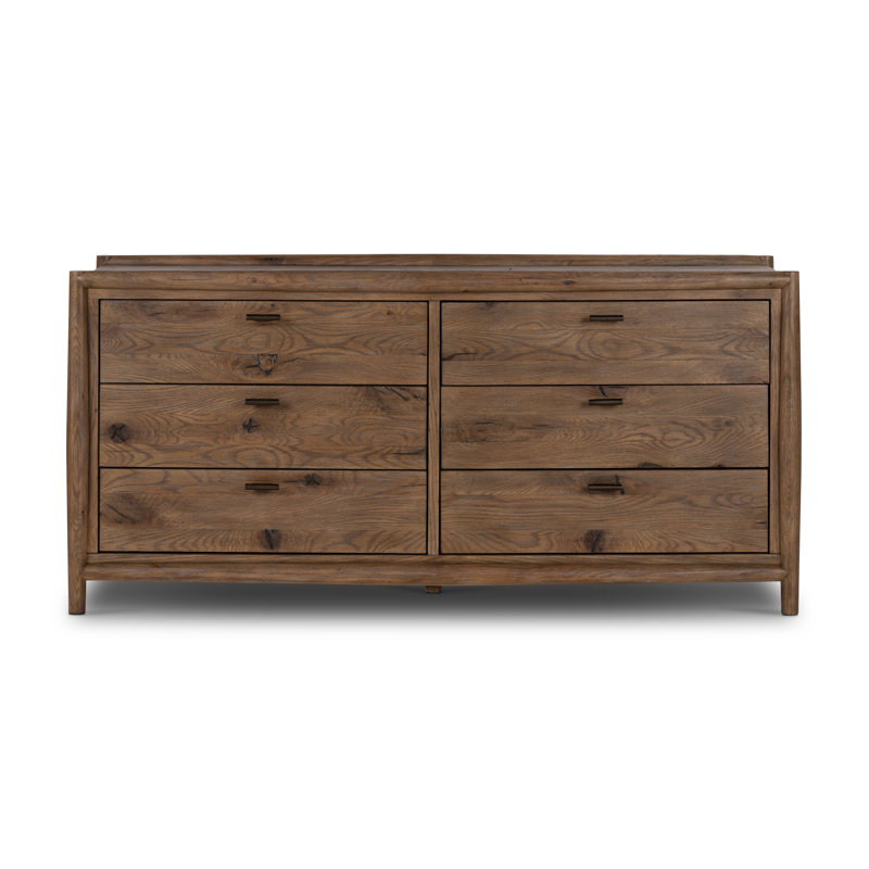 Commode double 6 tiroirs Cayenne, Brun