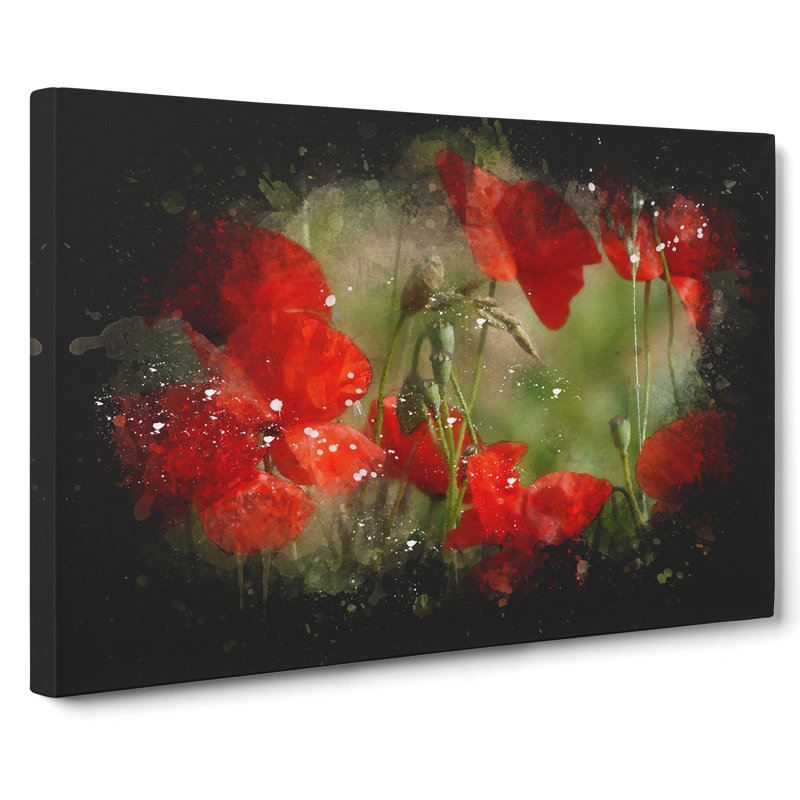 Field of Poppies Vol.7 - Wrapped Canvas, 40cm H x 60cm W x 3cm D