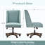 Chaise de bureau pivotante en chenille Mellins-2027826997