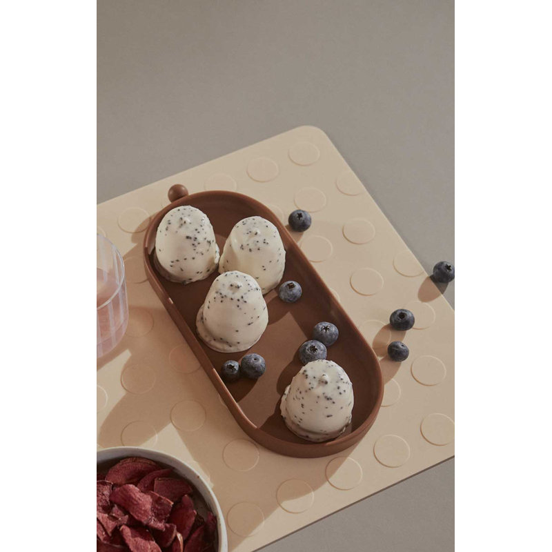 Dotto Silicone Rectangle Placemats, Vanilla