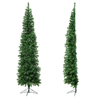 7' H Green Tinsel Cashmere Christmas Tree with 150 Lights