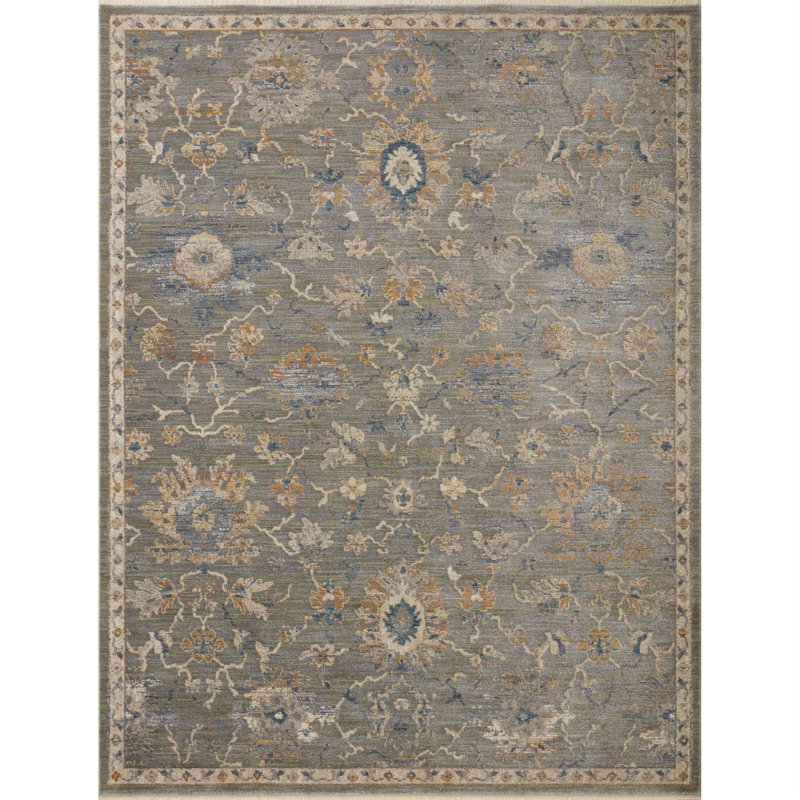 Tapis brun à motif de fevrier, Rond 5 pi