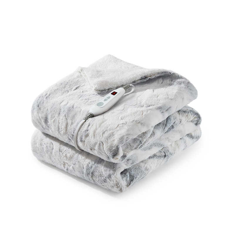 Heated Throw Blanket, Blue