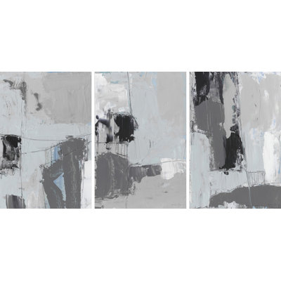 Marble Rumble Triptych 3 Piece Print on Wrapped Canvas