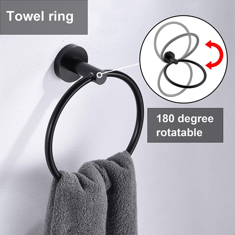 2 - Piece Bathroom Hardware Set, Matte Black