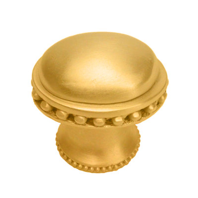 Grand bouton ovale classique avec bordure perlée en calice
