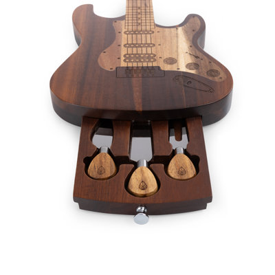Ensemble de planche à fromage et outils Guitare Legend