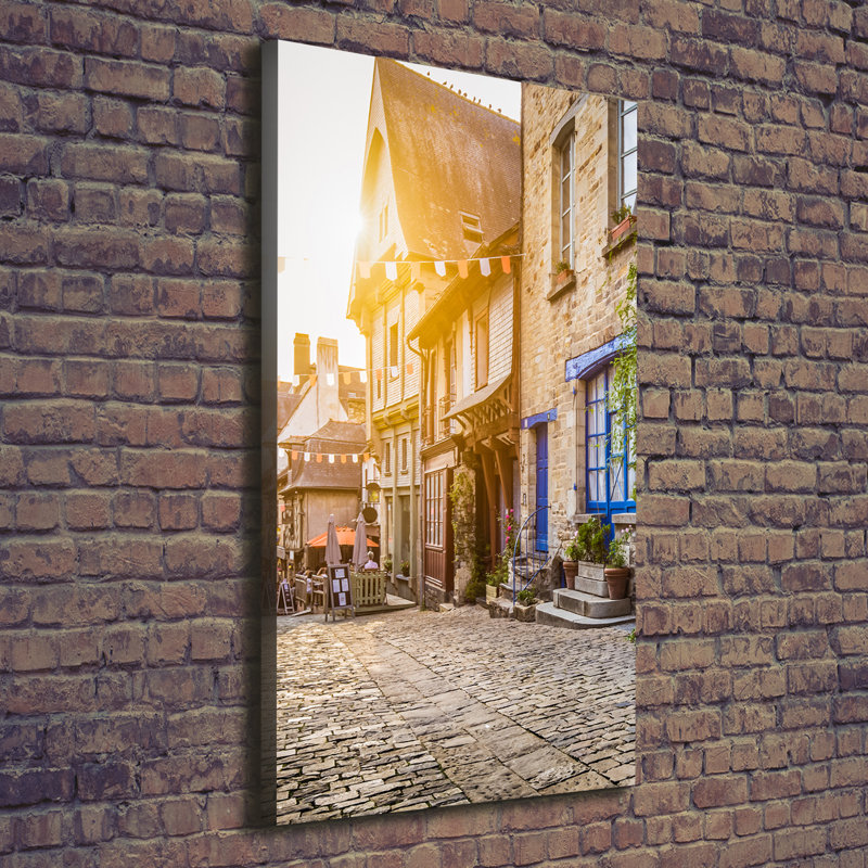 A Charming Street - Wrapped Canvas Print