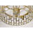 Brass Fandelier Lighted Ceiling Fan With Crystal Shade Brass Trim Remote Control