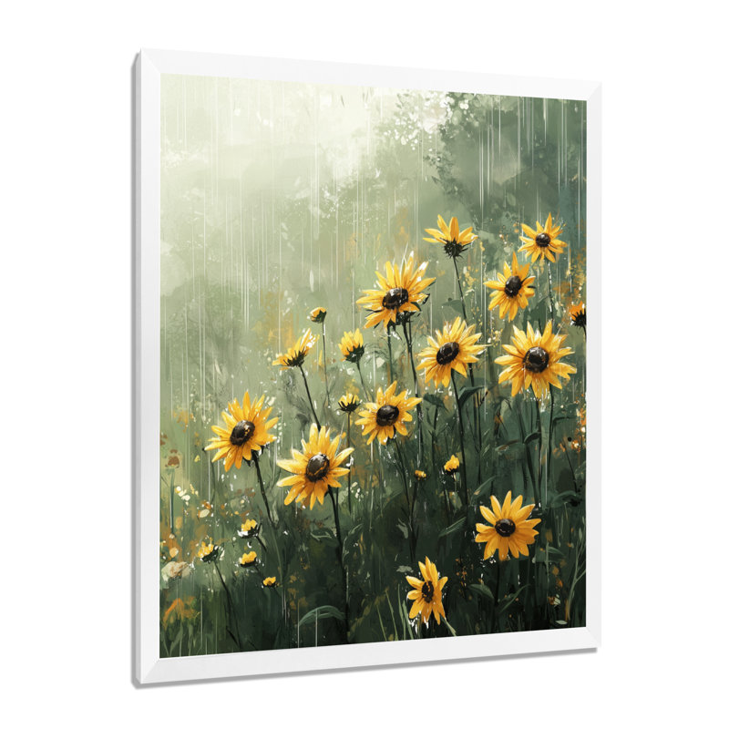 Duanys - impressions sur toile florales, H 32 po x l 16 po, Reproduction encadrée d'une seule photo, Blanc