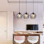 Lustre suspendu moderne en cristal 3 lumières