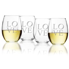 Set of 12 Stemless Valentines Wine Glasses, Valentines Gift, Funny