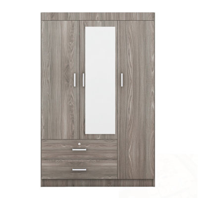 Miroir 3 portes crème avec tablettes