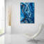  «Glow Of Blue Quartz» par Svetlana Aleynikova, art mural en verre acrylique, 24 po x 36 po