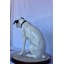 Jack Russel Terrier Dog Bronze Statue -  Size: 25"L X 11"W X 26"H.