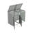 Garbage Bin Shed Stores, 2 Trash Cans, Metal Outdoor Bin Shed for Garbage Storage-2051890206
