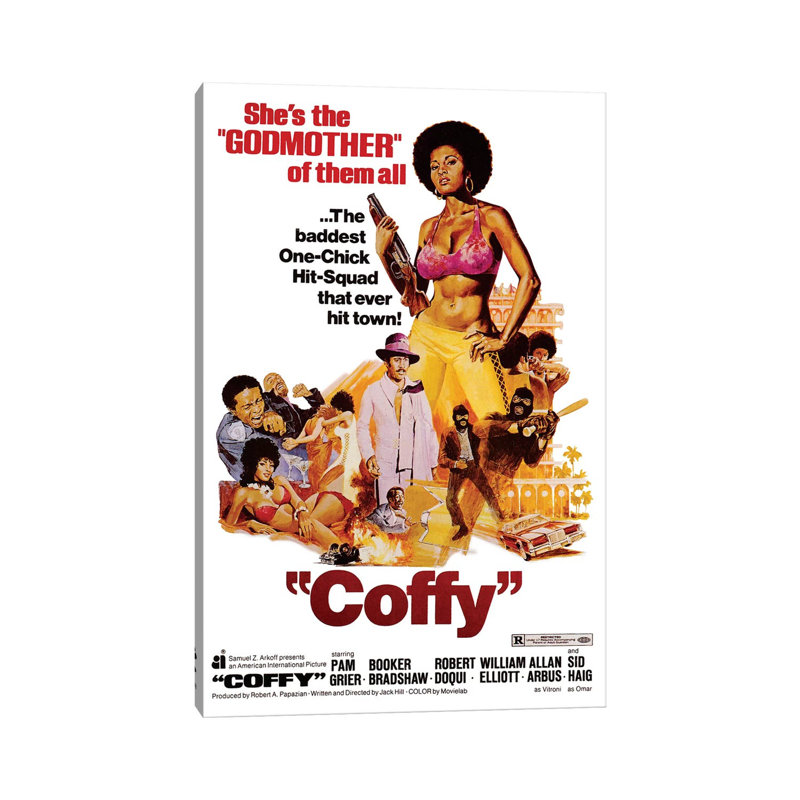 Coffy Film Poster by Radio Days - Print on Canvas, Wrapped Canvas, 30.48 cm H x 45.72 cm W