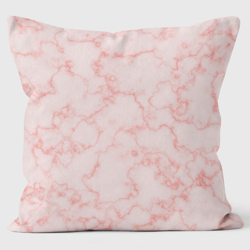 Marbled Texture - Art Print Cushion, Rosa