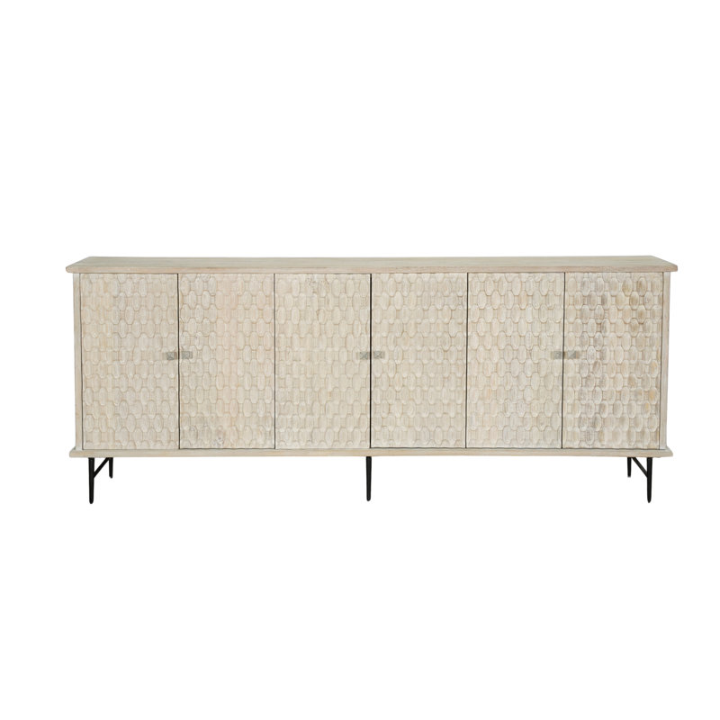 Hollingsworth 90'' Solid Wood Sideboard, Cream