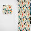 Rétro motif de pois rétro III - Rideau abstrait - Rideau obscurcissant - 1 panneau-107596517