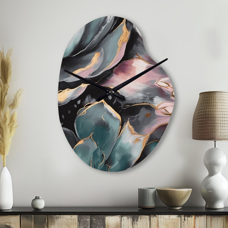 Green Serenade Of Succulents I - Horloge murale, Petit