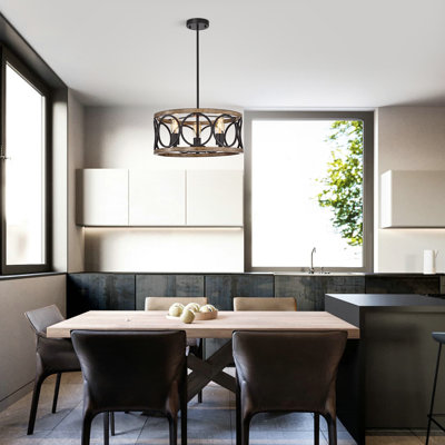 Lustre tambour à 3 lumières Schairer