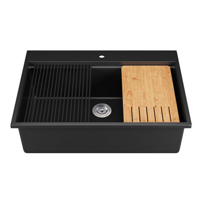 Évier de cuisine encastré en quartz 33 po DeerValley