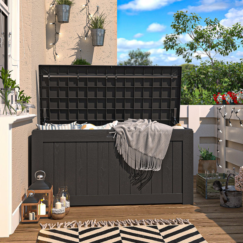 Boîte de rangement verrouillable 120 gallons, Noir