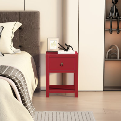 Chavez 41cm W Solid + Manufactured Wood Bedside Table