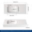 Lavabo vasque rectangulaire en résine de 47 po à fixation au mur pour salle de bain simple avec lavabo gauche en blanc mat 47 po